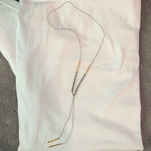 Gorjana Lariat Purple/Gray Gold Necklace